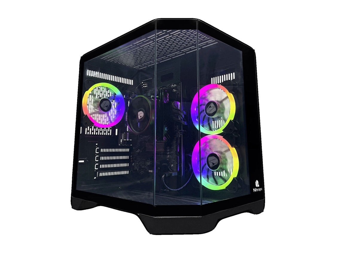 Desktop Gaming NITROPC Avanzado Bronce Negro (AMD Ryzen 5 5655G – Radeon Graphics – RAM: 16 GB DDR4 – SSD de 512 GB – Windows 11 Pro)