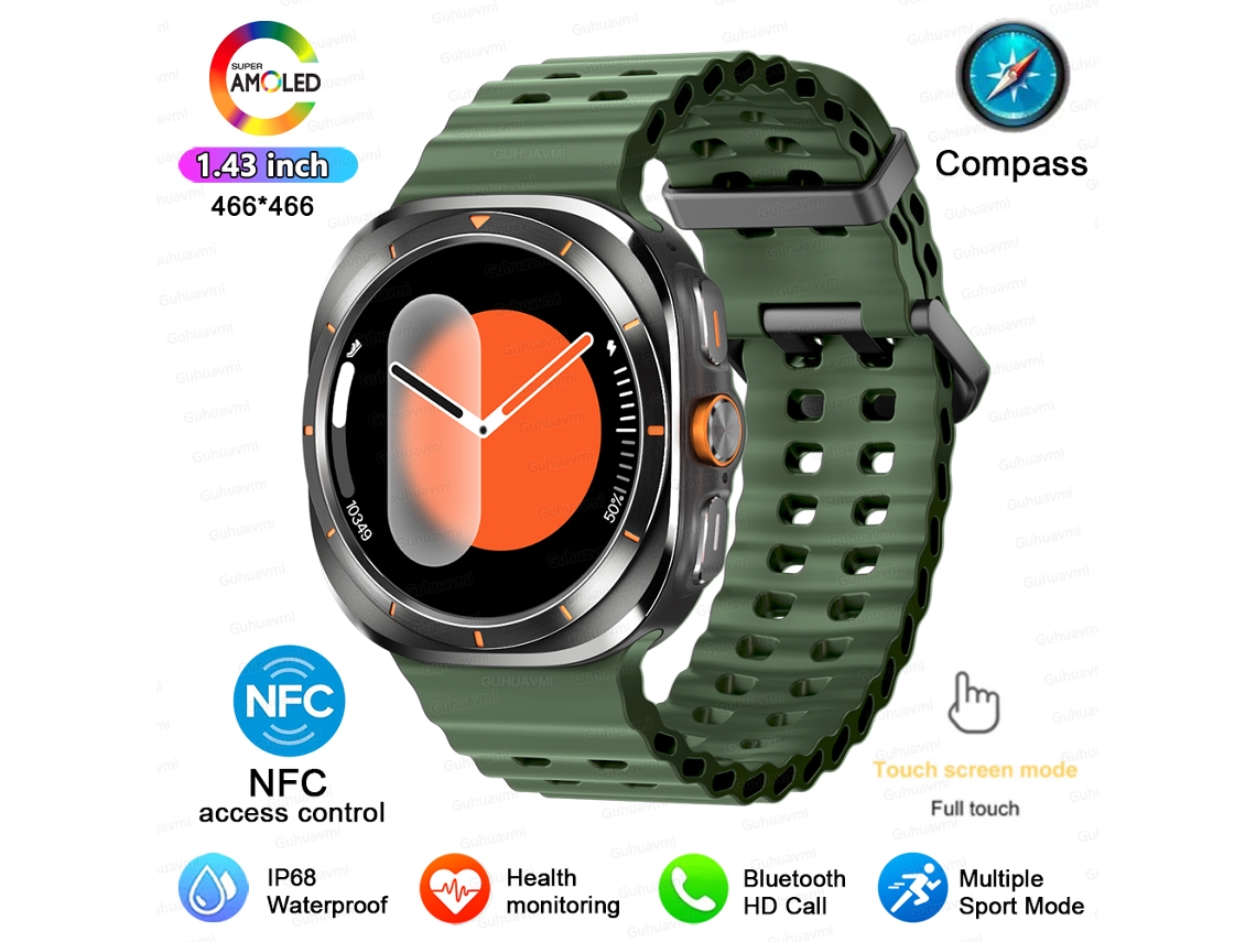 Nuevo reloj inteligente NFC para deportes al aire libre, pantalla AMOLED de 1,43 pulgadas, modo llamada
