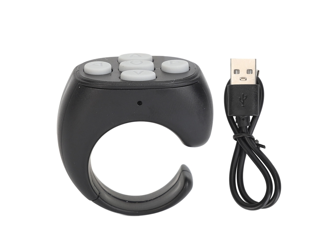 Anillo de control remoto Bluetooth 2026 para teléfonos Android con funciones de desplazamiento y clic.