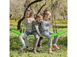 Balanço Infantil De Árvore, Balanço De Ninho Com Corda Ajustável De 100-180 Cm, Pendurado, Verde 123x45 Cm