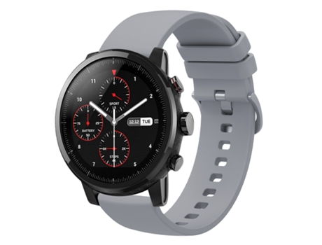Correa de reloj inteligente para Amazfit Stratos 22 mm Silicona suave de color sólido (Gris)