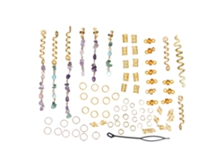 80 Piezas Accesorios De Trenzas De Rhinestones De Cristal Para Fiesta, Accesorios De Pelo Con Anillos, Coronillas Y Rizos Espirales