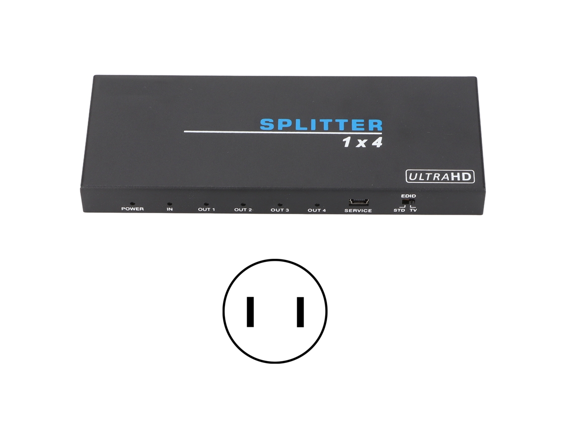 Divisor De Interfaz Multimedia Hd De 1 A 4, 4k, 18 Gbps, Interfaz Multimedia Hd De Alta Resolución 2.0, Conmutador De