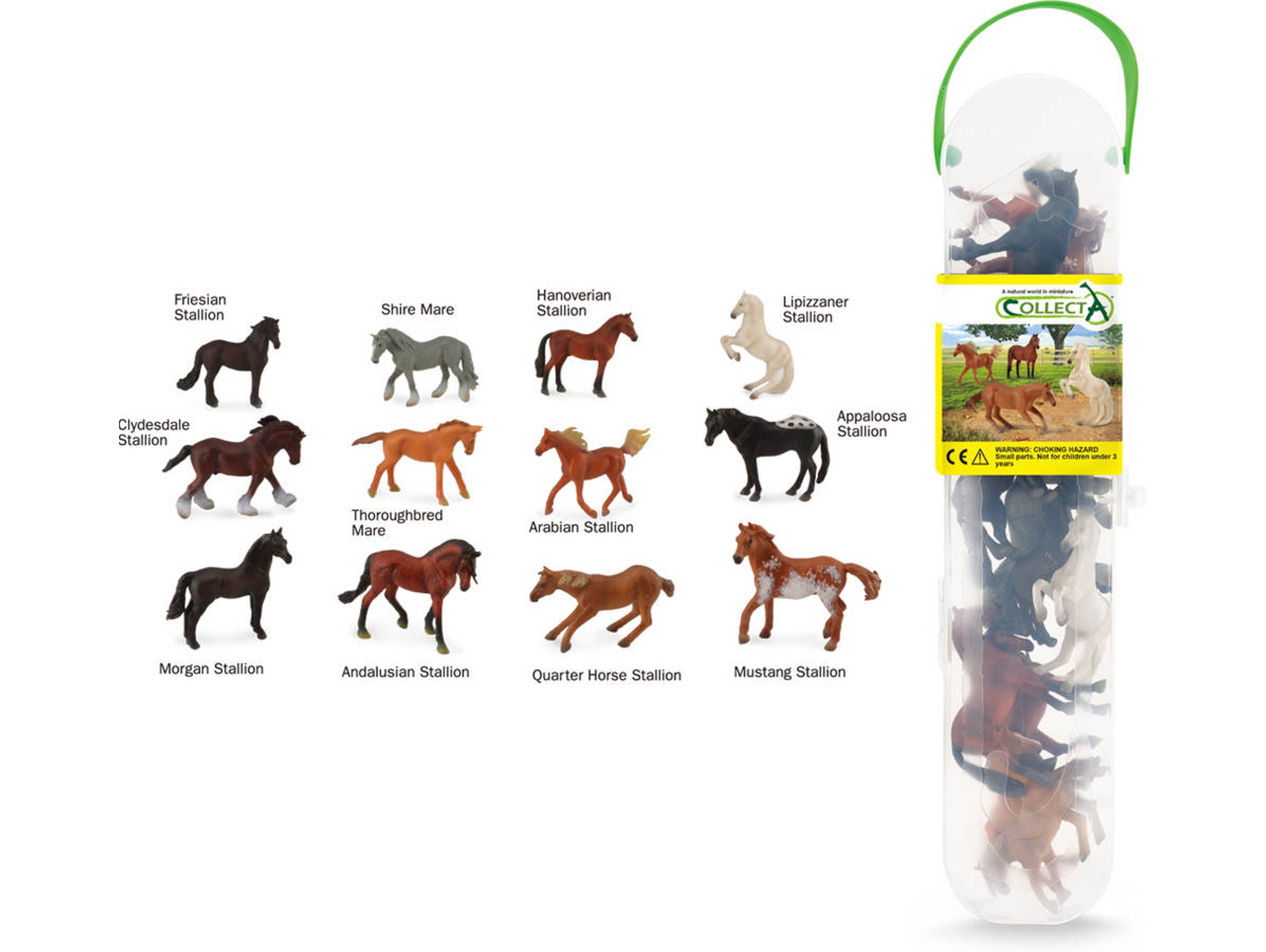 Conjunto de 12 Figuras COLLECTA Caballos