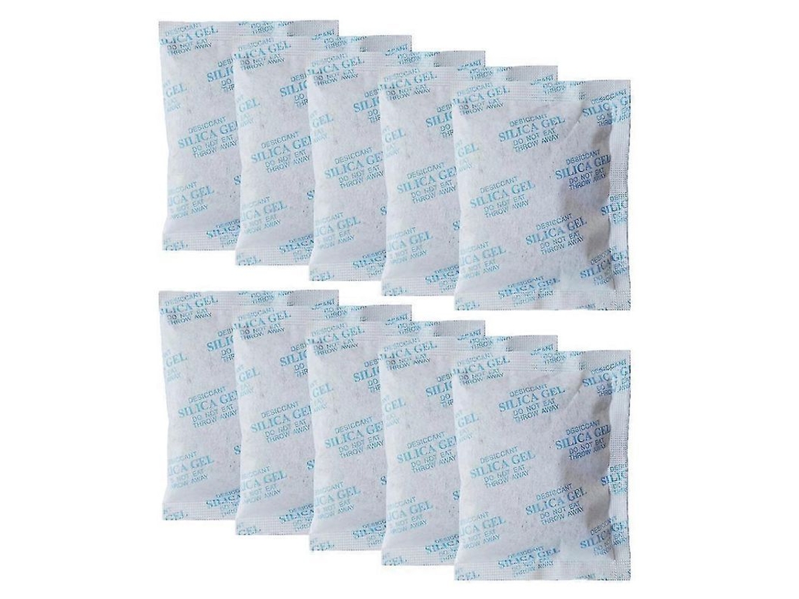 100 Unidades De Gel De Sílice Absorbente De Humedad De 10 G, 7x6 Cm, Color Azul, Para Armarios Y Cajones.