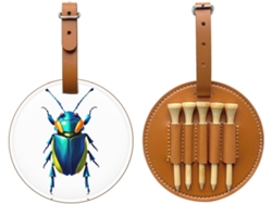 Bolsa para tees de golf Beetle Metallic Black, fácil de transportar | Sin marca