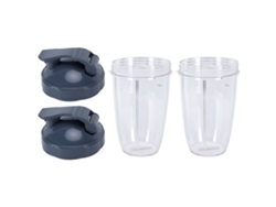 Juego De Vaso Y Tapa Para Licuadora, 710 Ml (24 Oz), Pp+abs Transparente, Para Centrífuga De 600 W/900 W