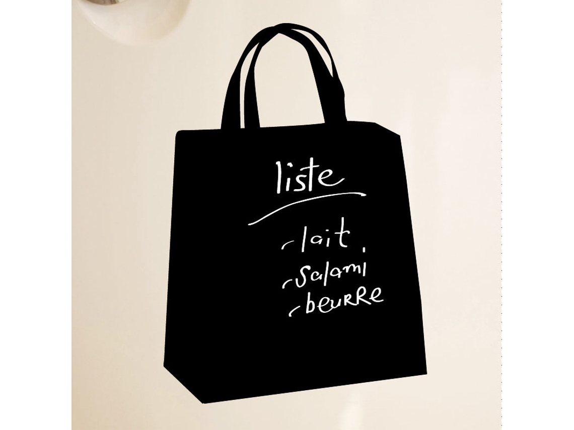 Pegatina de Pared de Pizarra Bolsa de Compras AMBIANCE STICKER