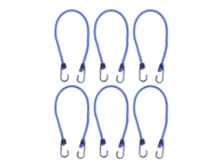 Juego de 6 correas elásticas duraderas para equipaje, cuerda flexible y elástica para asegurar el equipo en casa y en aventuras (azul).