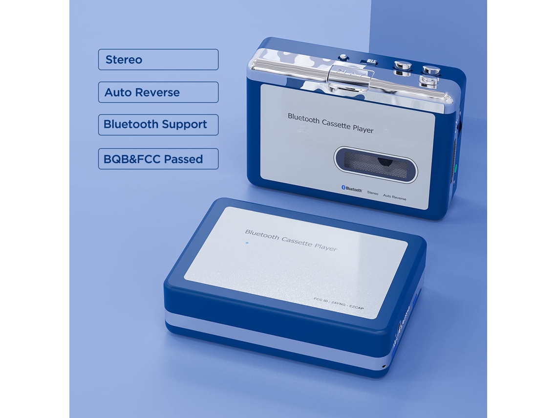 Audio del coche Bluetooth Cassette Receptor Reproductor de cinta Bluetooth  5.0 Cassette Aux Adapter