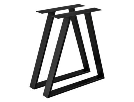 Juego de 2 Patas de Mesa [EN.CASA] Greiling (Acero - 70 x 10 x 72 cm - Negro)