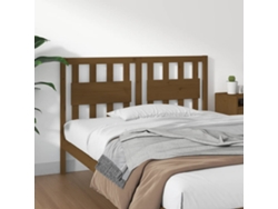 Cabecero De Cama Madera Maciza Pino Marrón Miel 145,5x4x100 Cm