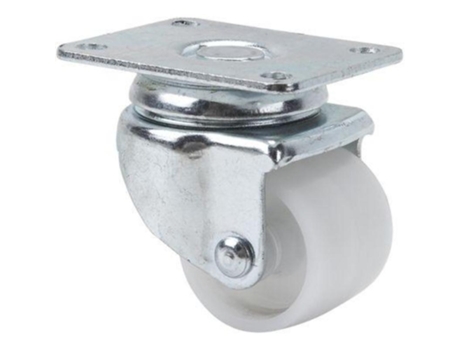 Rueda giratora placa 10ibs40-kp poliamix blanco eje liso ALEX