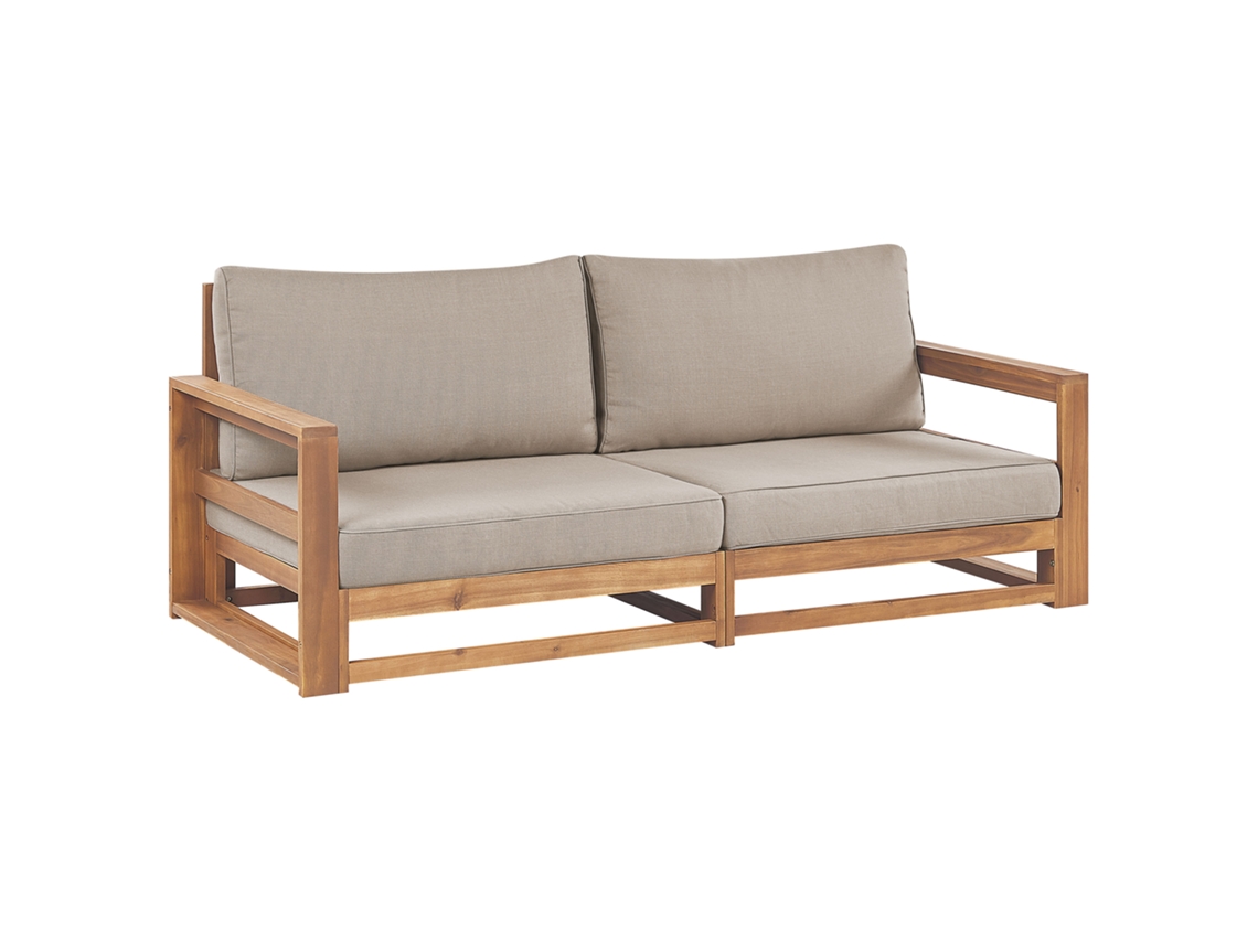 Sofá de 2 plazas BELIANI Timor de Madera de acacia con certificado FSC® Madera clara 184x75x72