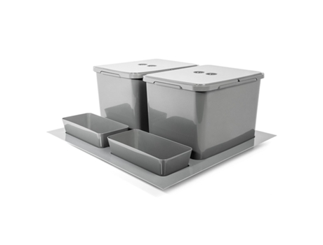 Cubo de Basura Modelo Elegans M600 2X16L Acabado Antracita HERRAJES ALK