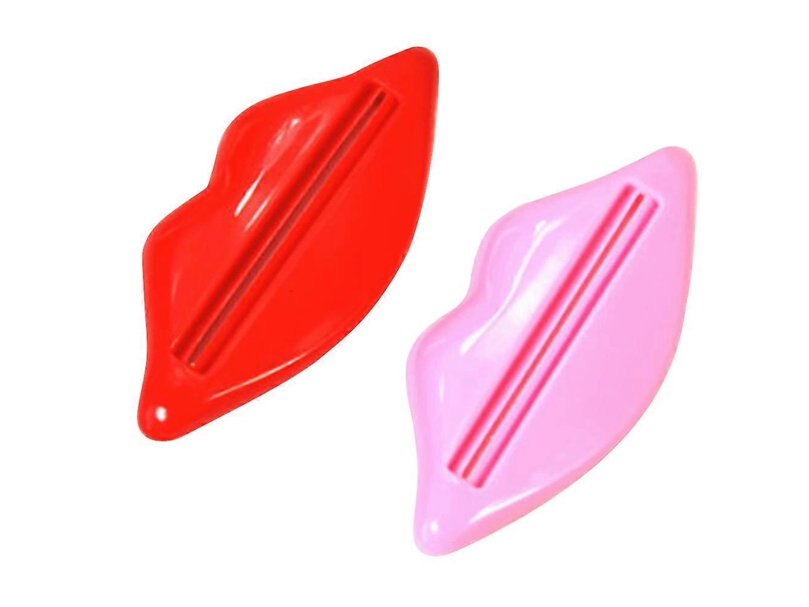Dispensador de pasta de dientes multifuncional, 2 unidades, con forma de beso de labios sexy, exprimidor de tubo, accesorios de baño Rosewell