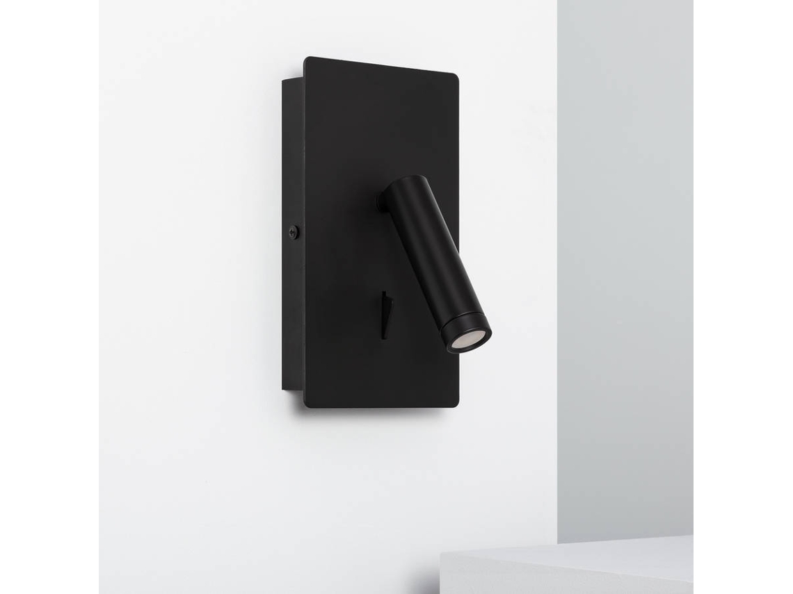 Lámpara de Pared LEDKIA Kaskazini (Negro - LED Integrado - 6 W)