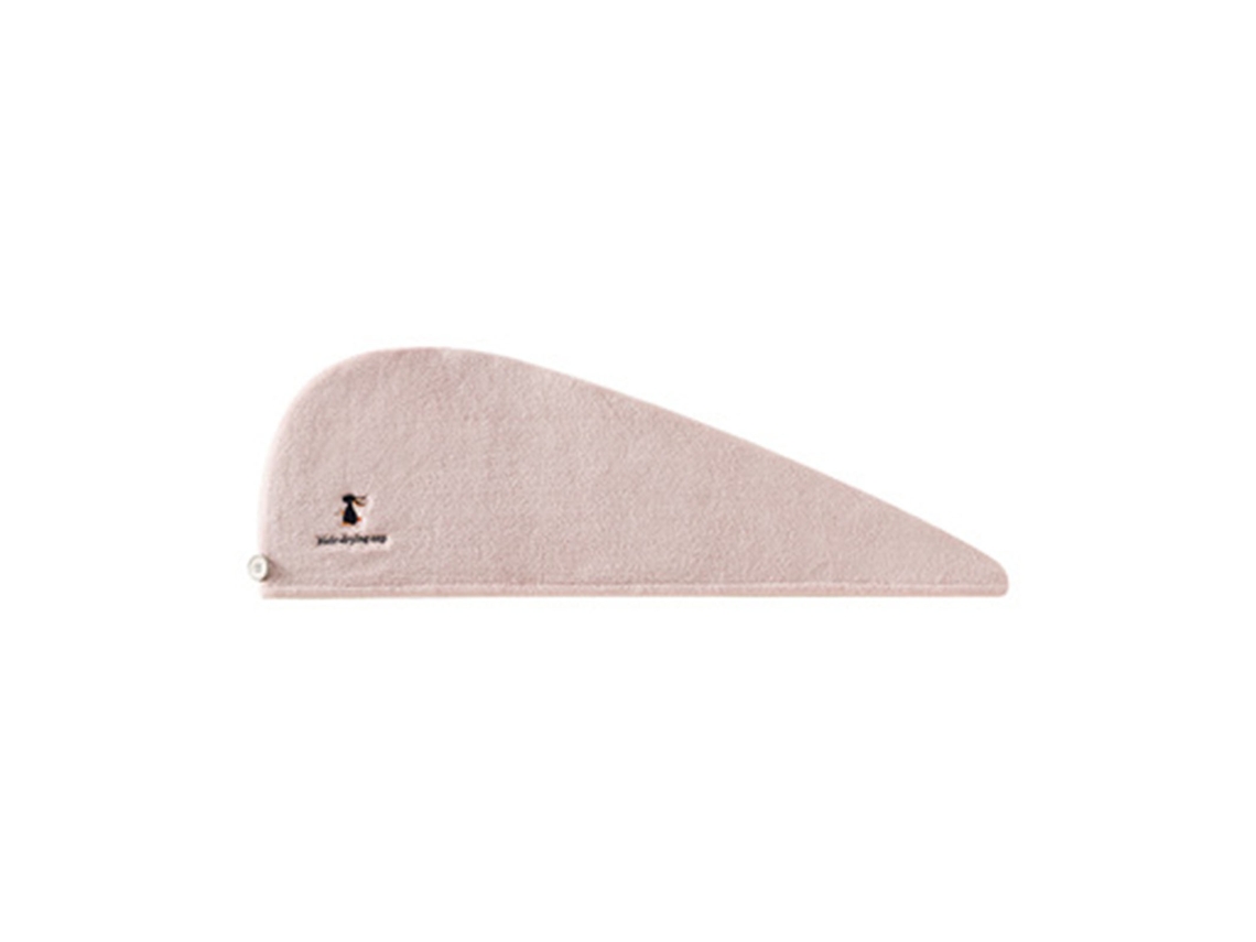 Toalla Para El Cabello De Secado Rápido Para Mujer, De Forro Polar Coral, Ajustable, Cómoda, Diseño De Conejo Rosa.