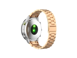 Pulsera Metálica Tres Perlas Rosa Dorado Liberación Rápida Para Garmin Fenix 6