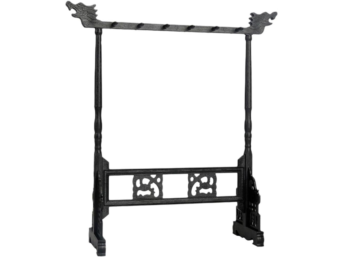 Porte-pinceaux En Wengé À 12 Broches De Calligraphie Chinoise Japonaise Sumi Sculpté Cadeau Du