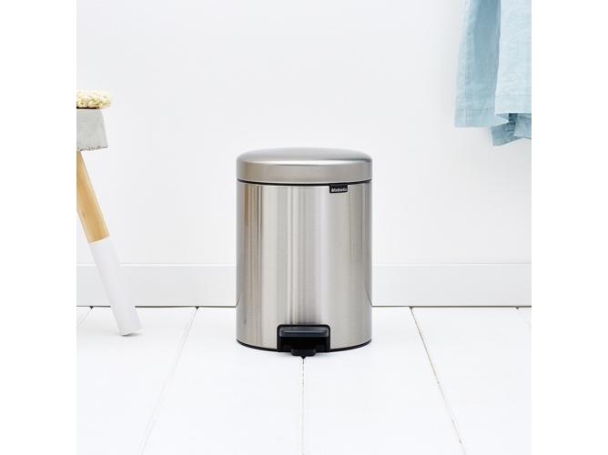 Cubo de Basura BRABANTIA Newicon (5 l - Plateado)