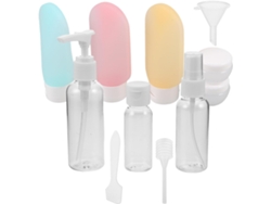 Juego De 11 Botellas De Viaje Con Bomba Recargable, Juego De Botellas A Prueba De Fugas Para Productos