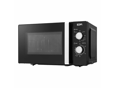 Microondas con Grill EDM Black Design (Negro - 1000 W - 700 W - 20 L)