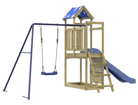 Parque Infantil De Exterior VIDAXL Marrón Madera