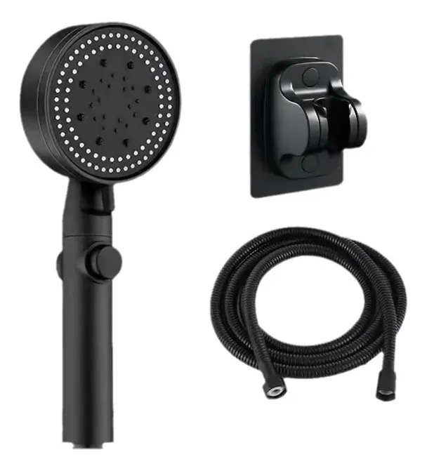 Ducha presurizada Black Shower Zs 01 de 1,5 m