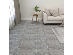 Tarimas De Suelo Autoadhesiva 20 Uds Pvc Gris Cemento 1,86 M²