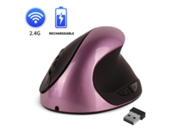 Ratón Vertical Inalámbrico Recargable Óptico Ergonómico Batería Litio Integrada