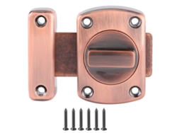 Cerradura De Puerta Corredera De Aleación De Zinc, Tamaño L, Bronce Rojo, Para Armario.