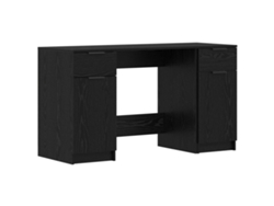 Mesa de Roble Negro 133x50x75 cm Madera Procesada MAISON EXCLUSIVE