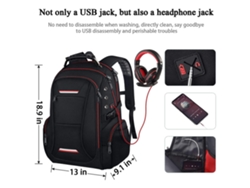 Mochila Multifuncional De Viaje Informal Con Puerto Usb Para Portátiles De 17 Pulgadas, Para Hombres Y Mujeres.