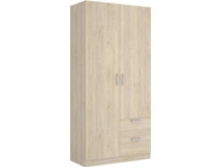 Armario 2 Puertas y 2 Cajones DKIT Maxi (Natural - 215x100x52 cm)