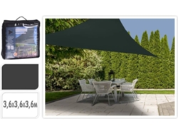 ProGarden Toldo de tela triangular gris oscuro 3,6x3,6x3,6 m