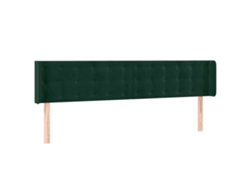 Maison Exclusive - Cabecero De Terciopelo Verde Oscuro 203x16x78/88 Cm