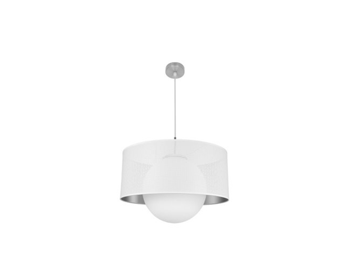 Lámpara colgante cósmica 1xe27 níquel/plata blanca Regx50x50 cm Fabrilamp