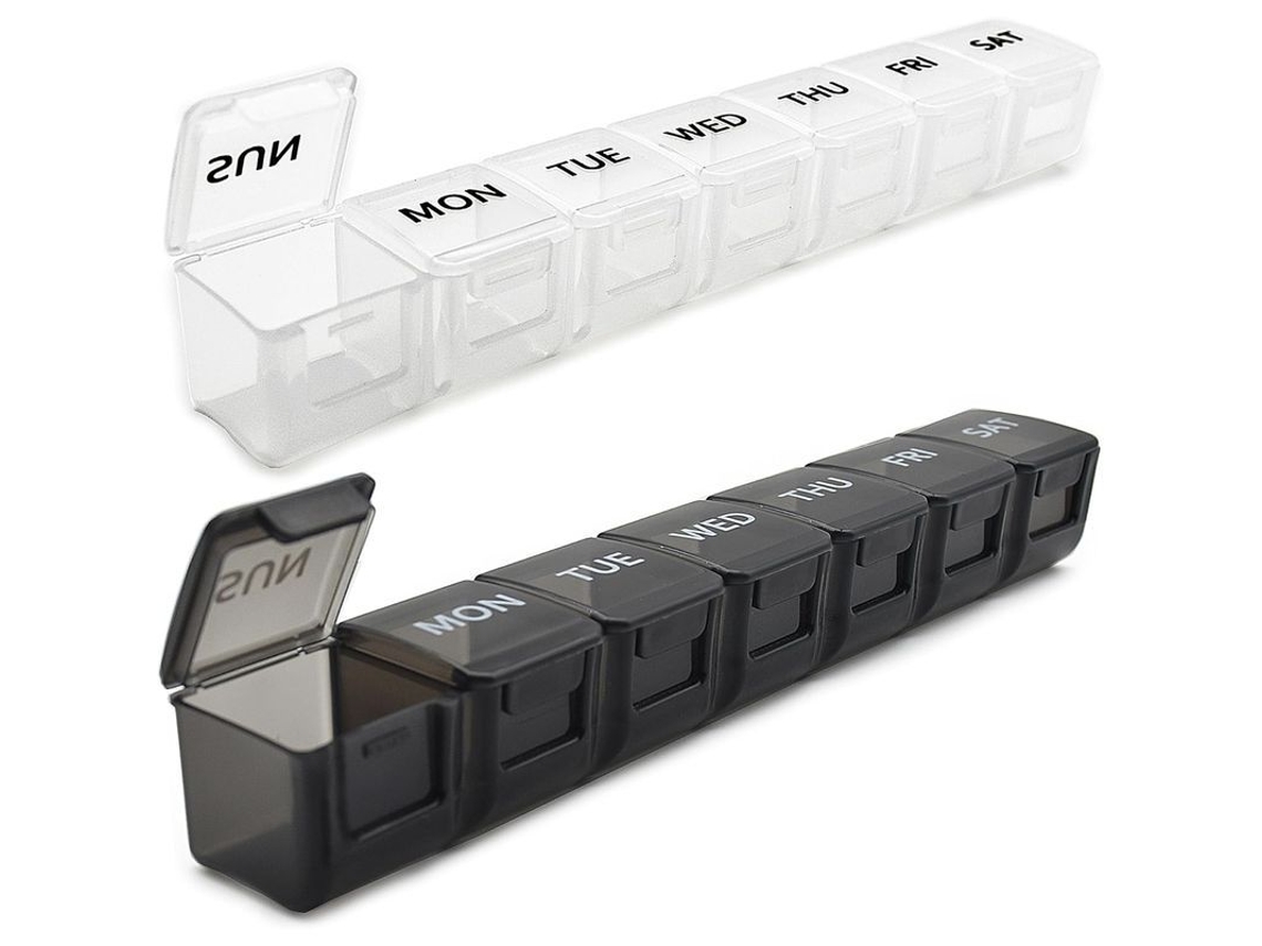 Organizador Semanal De Pastillas, Pastillero Diario Para 7 Días, Gran Capacidad, Libre De Bpa.