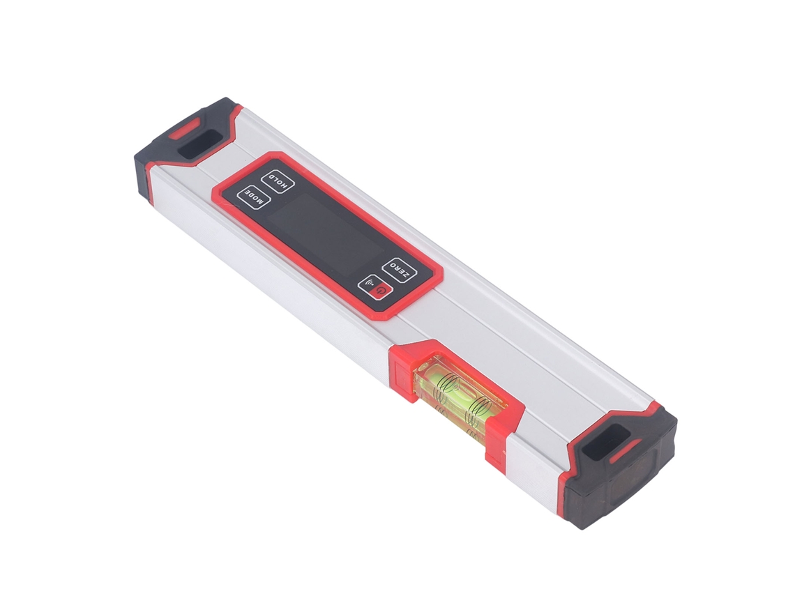 Nivel digital con base magnética de 300 mm, transportador e inclinómetro para carpintería, construcción y maquinaria.