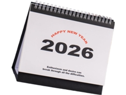 Calendario De Escritorio Mensual 2026, Referencia De 12 Meses De Enero A Diciembre
