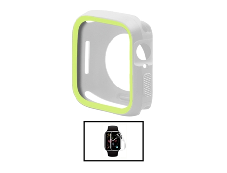 Kit de cubierta de película de hidrogel Military DoubleColor para Apple Watch Series 9 - 45 mm - Gris / Verde