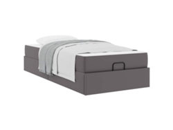 Syfax™ Estructura De Cama Con Colchón Otro 2 Pcs Gris Pvc