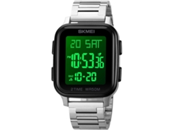 Reloj Digital Cara Cuadrada 50m Impermeable Con Luz Led Cinturón Marrón Pretoyuysan