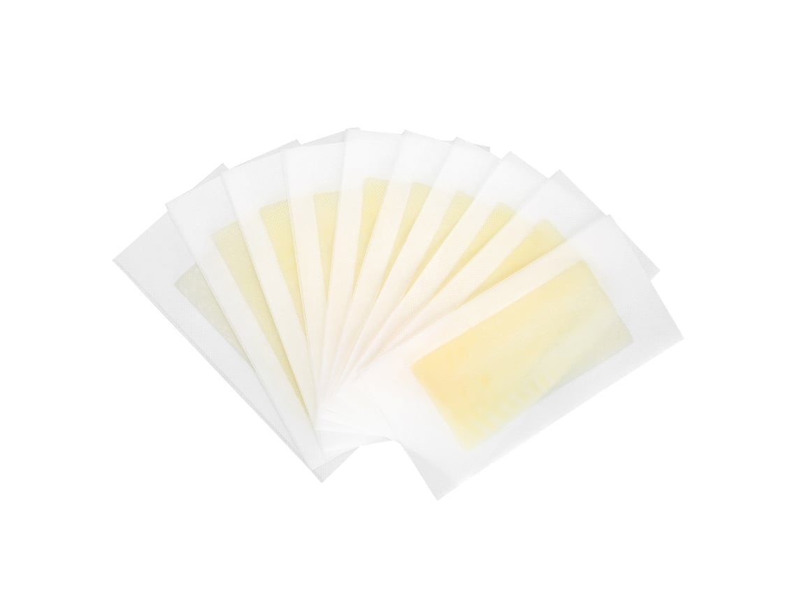 2026 - 10 unidades de tiras de cera depilatória para pernas, corpo e rosto, papel depilatório (amarelo)