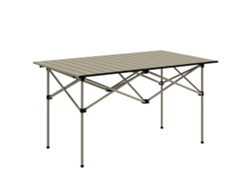 Mesa De Camping Plegable Con Encimera Enrollable Y Bolsa De Pícnic Portátil Para Acampar 95x55x50cm Caqui
