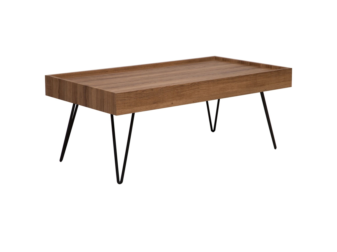 Mesa auxiliar BELIANI Welton de MDF Madera oscura 60x100x43