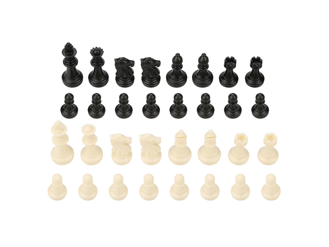 Piezas De Ajedrez Estándar Internacional 32 Reemplazo Torneo De Ajedrez Piezas De Plástico Negro Y Blanco