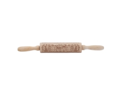 Rodillo De Madera Con Estampado Navideño Para Galletas, Pizza Y Pasteles - Utensilio De Cocina