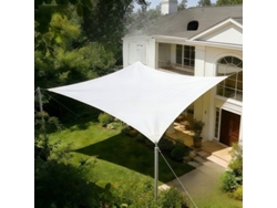 Sombrilla Rectangular De Tela Oxford Estilo Vela, 3x3 M, Blanca, Digitallab